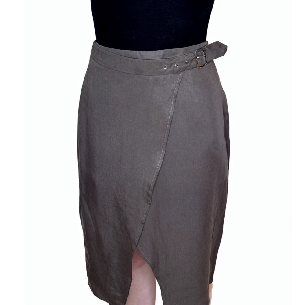 Vintage Workhall - Custom Belted Midi Skirt - Medium